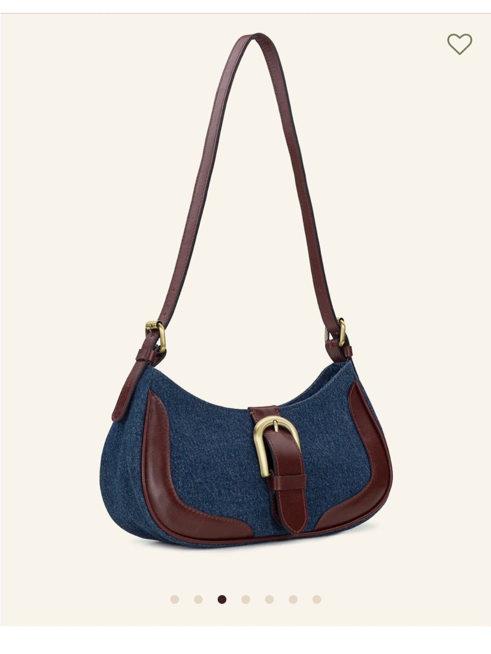 NWT Patricia Nash Denim and Brown Leather Shoulder Bag
